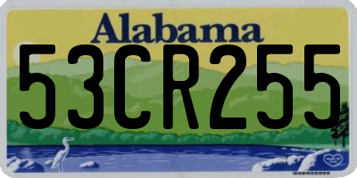 AL license plate 53CR255