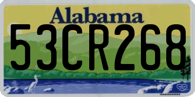 AL license plate 53CR268