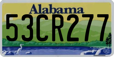 AL license plate 53CR277