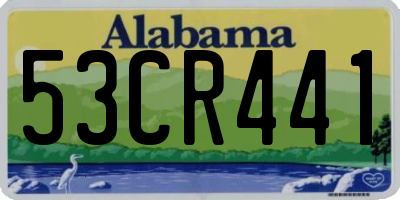 AL license plate 53CR441