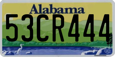 AL license plate 53CR444