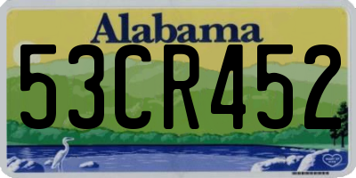 AL license plate 53CR452