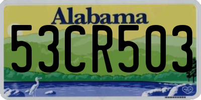 AL license plate 53CR503