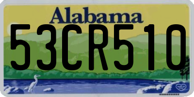 AL license plate 53CR510