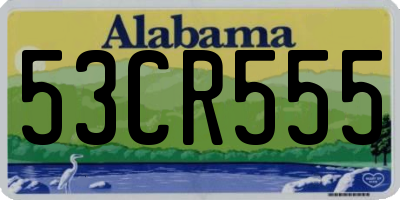 AL license plate 53CR555