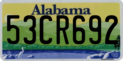 AL license plate 53CR692