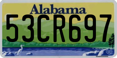 AL license plate 53CR697
