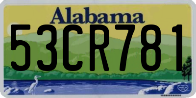 AL license plate 53CR781