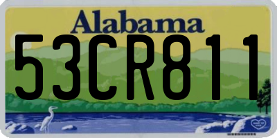 AL license plate 53CR811