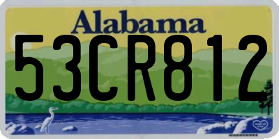 AL license plate 53CR812