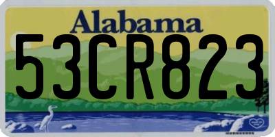 AL license plate 53CR823