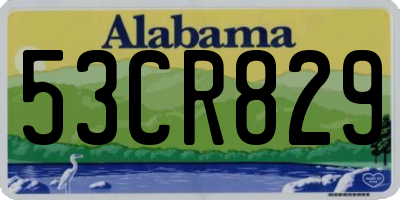 AL license plate 53CR829