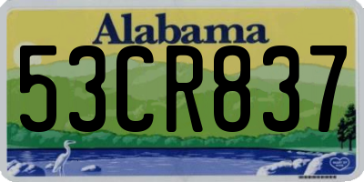 AL license plate 53CR837
