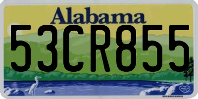 AL license plate 53CR855
