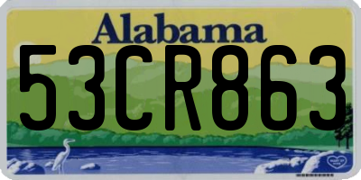 AL license plate 53CR863