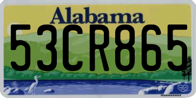 AL license plate 53CR865