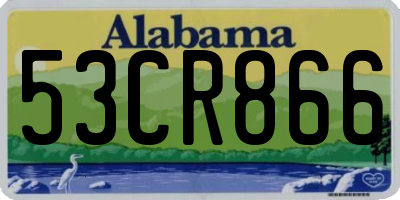 AL license plate 53CR866