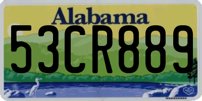 AL license plate 53CR889
