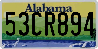 AL license plate 53CR894