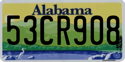 AL license plate 53CR908