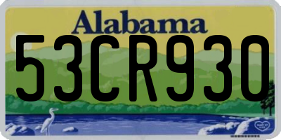 AL license plate 53CR930
