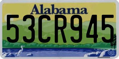 AL license plate 53CR945