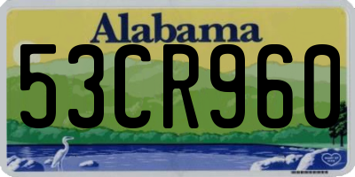 AL license plate 53CR960