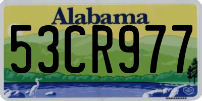 AL license plate 53CR977