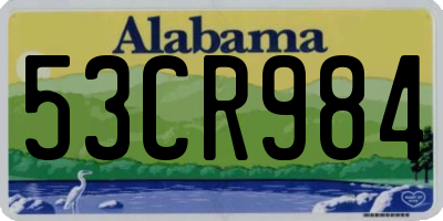 AL license plate 53CR984