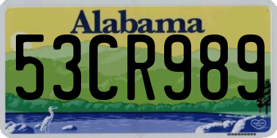 AL license plate 53CR989