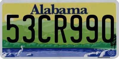 AL license plate 53CR990