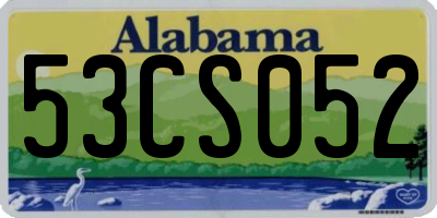AL license plate 53CS052