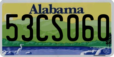 AL license plate 53CS060