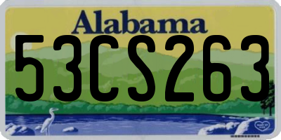 AL license plate 53CS263