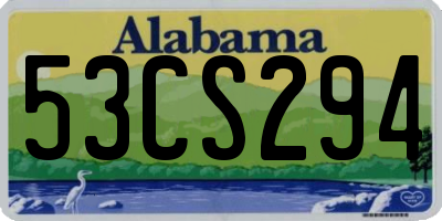 AL license plate 53CS294