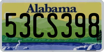 AL license plate 53CS398