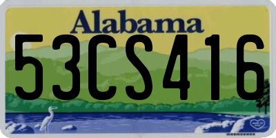AL license plate 53CS416