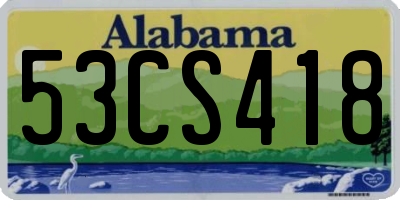 AL license plate 53CS418