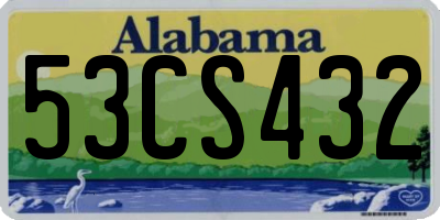 AL license plate 53CS432