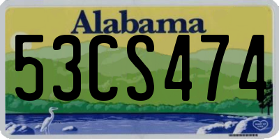 AL license plate 53CS474