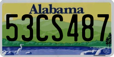 AL license plate 53CS487