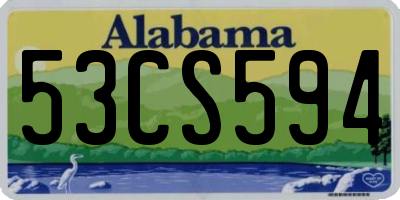 AL license plate 53CS594