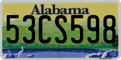 AL license plate 53CS598