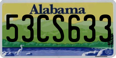 AL license plate 53CS633