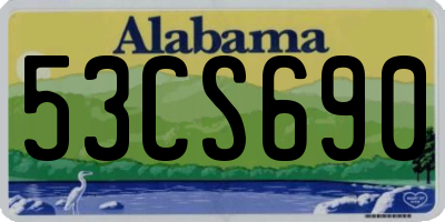 AL license plate 53CS690