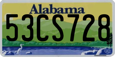 AL license plate 53CS728