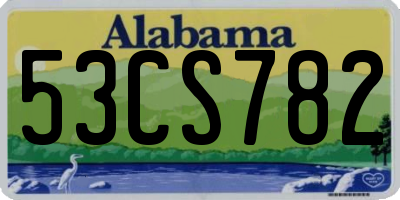 AL license plate 53CS782