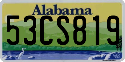 AL license plate 53CS819