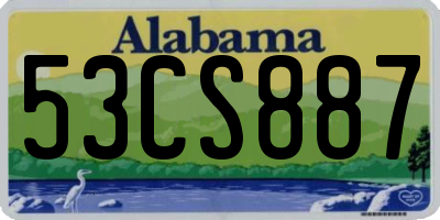 AL license plate 53CS887