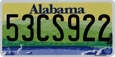 AL license plate 53CS922